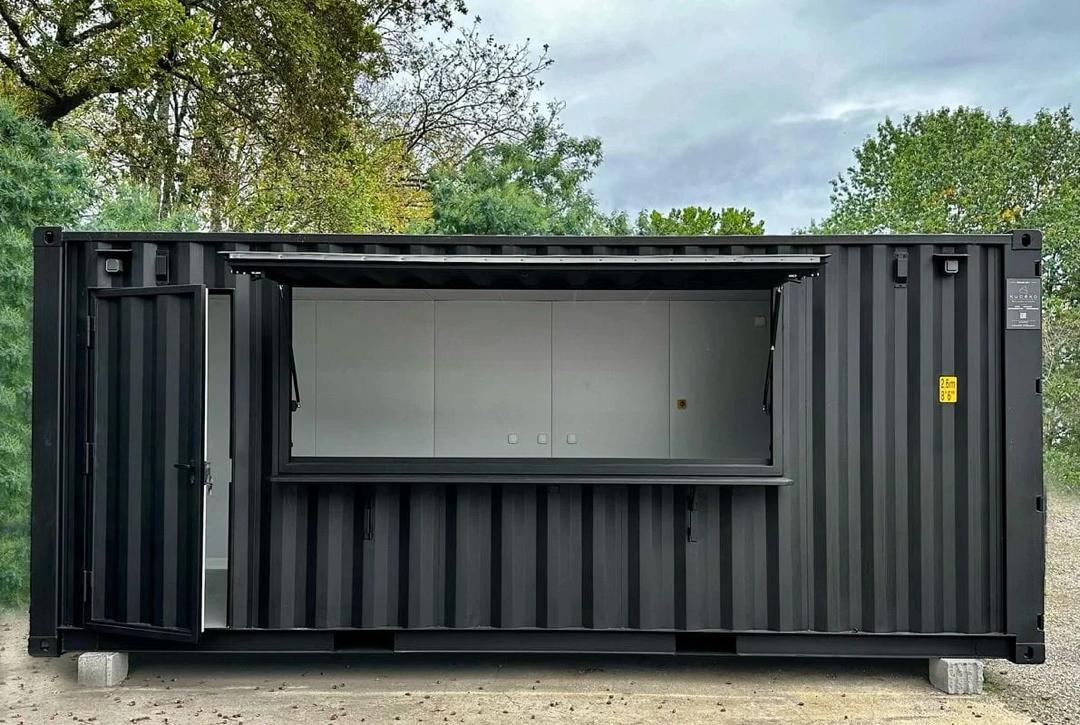 6-Meter-Bar-/Café-Container – Ansicht 1