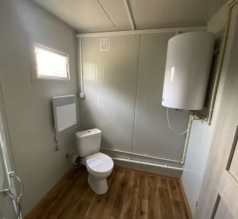 Bürocontainer 6,00 × 2,40 m mit WC, Dusche und Küche (Ref. 2390) – Ansicht 7