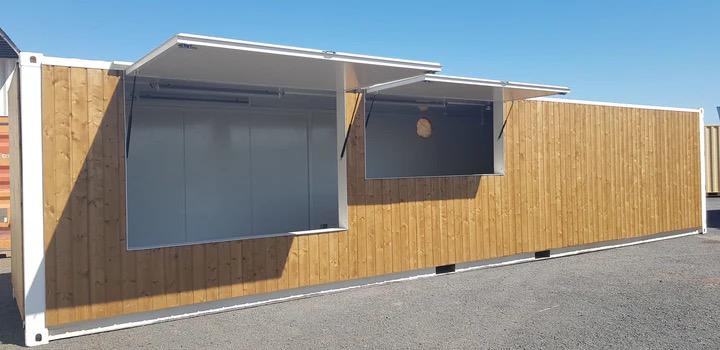40-Fuß-Barcontainer aus Holz – Ansicht 1