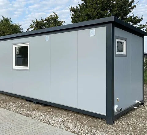 Bürocontainer 6,00 × 2,40 m mit WC, Dusche und Küche (Ref. 2390) – Ansicht 4