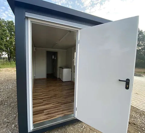 Bürocontainer 6,00 × 2,40 m mit WC, Dusche und Küche (Ref. 2390) – Ansicht 6